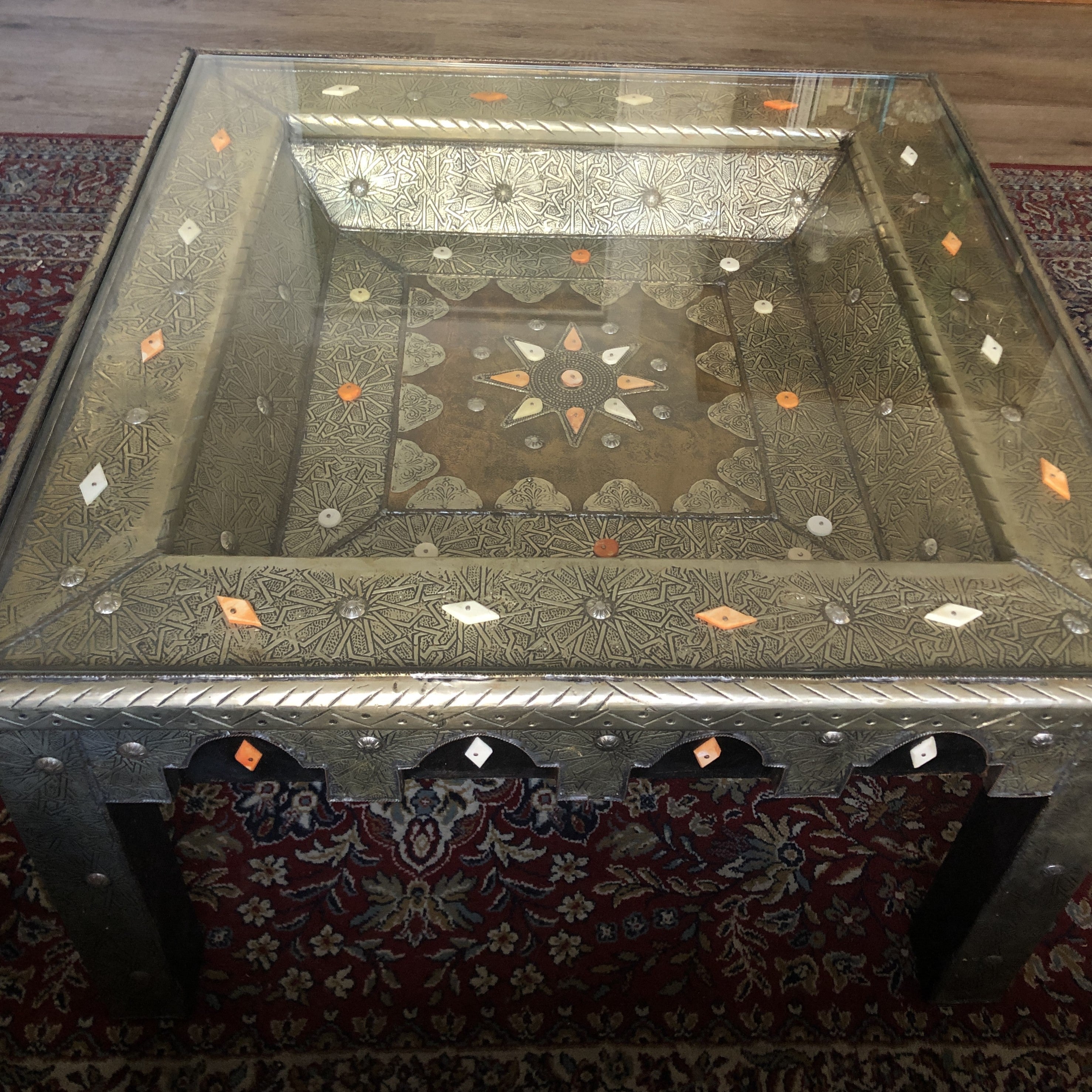 Sultan's Square Table in Silver Nickel