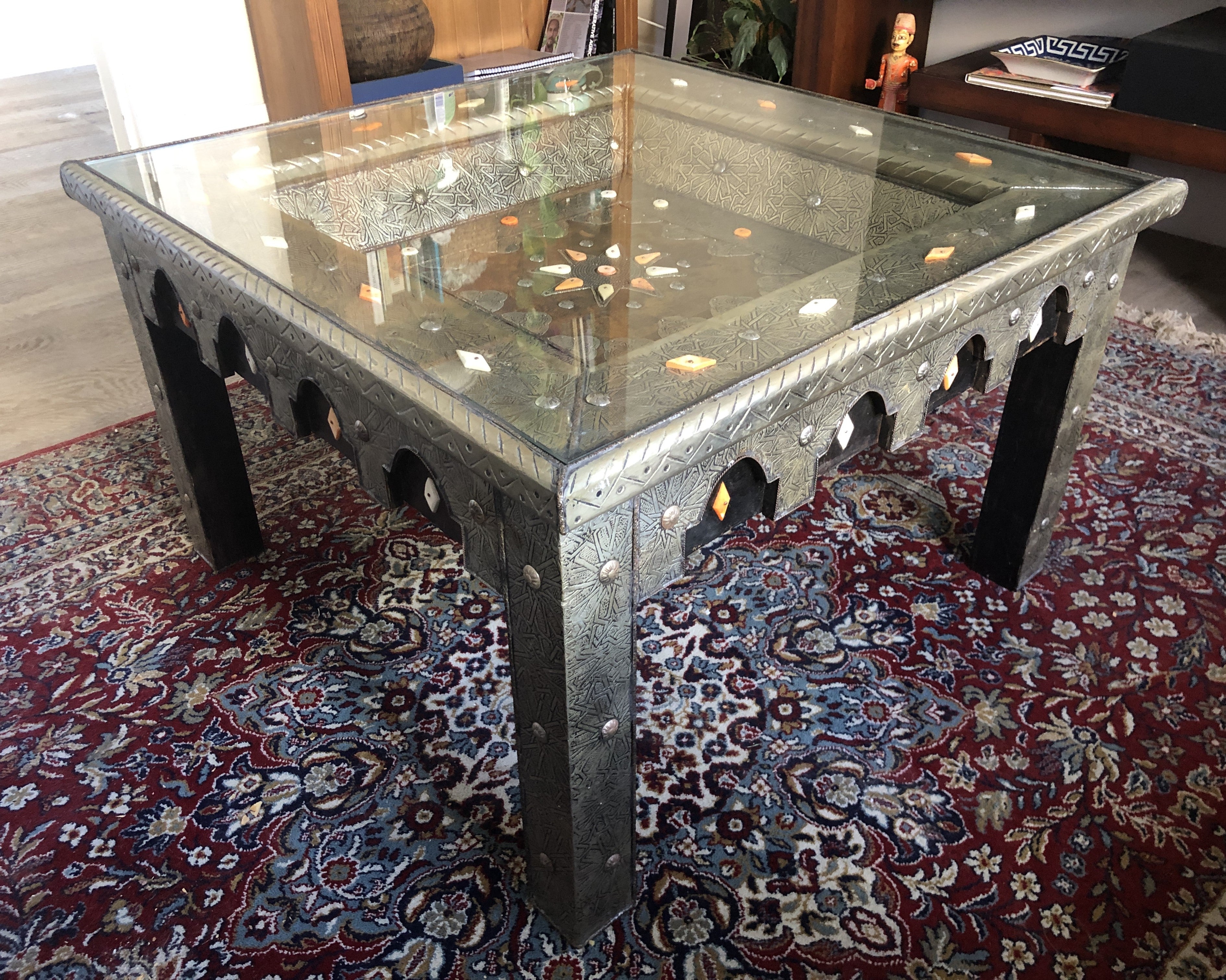 Sultan's Square Table in Silver Nickel