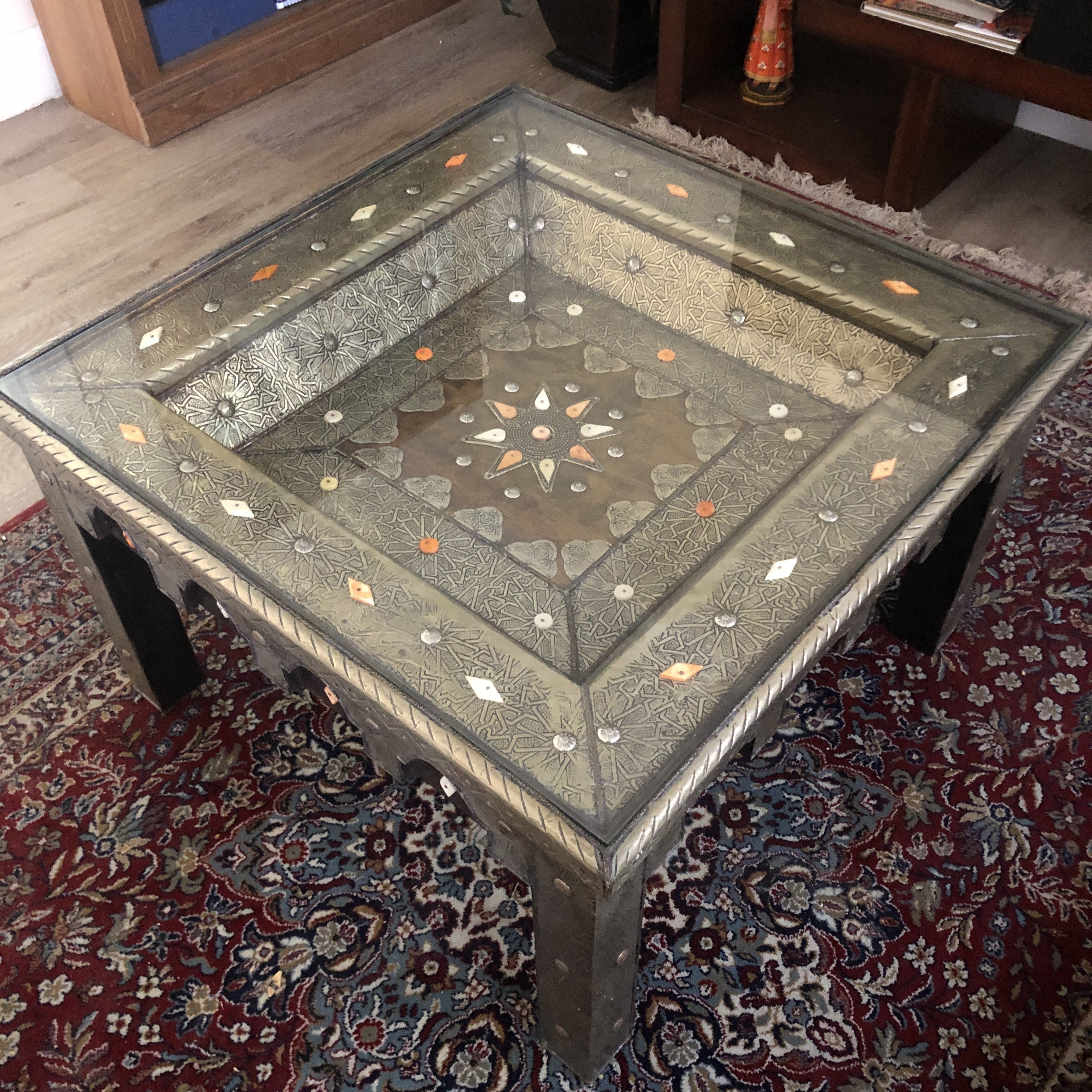 Sultan's Square Table in Silver Nickel