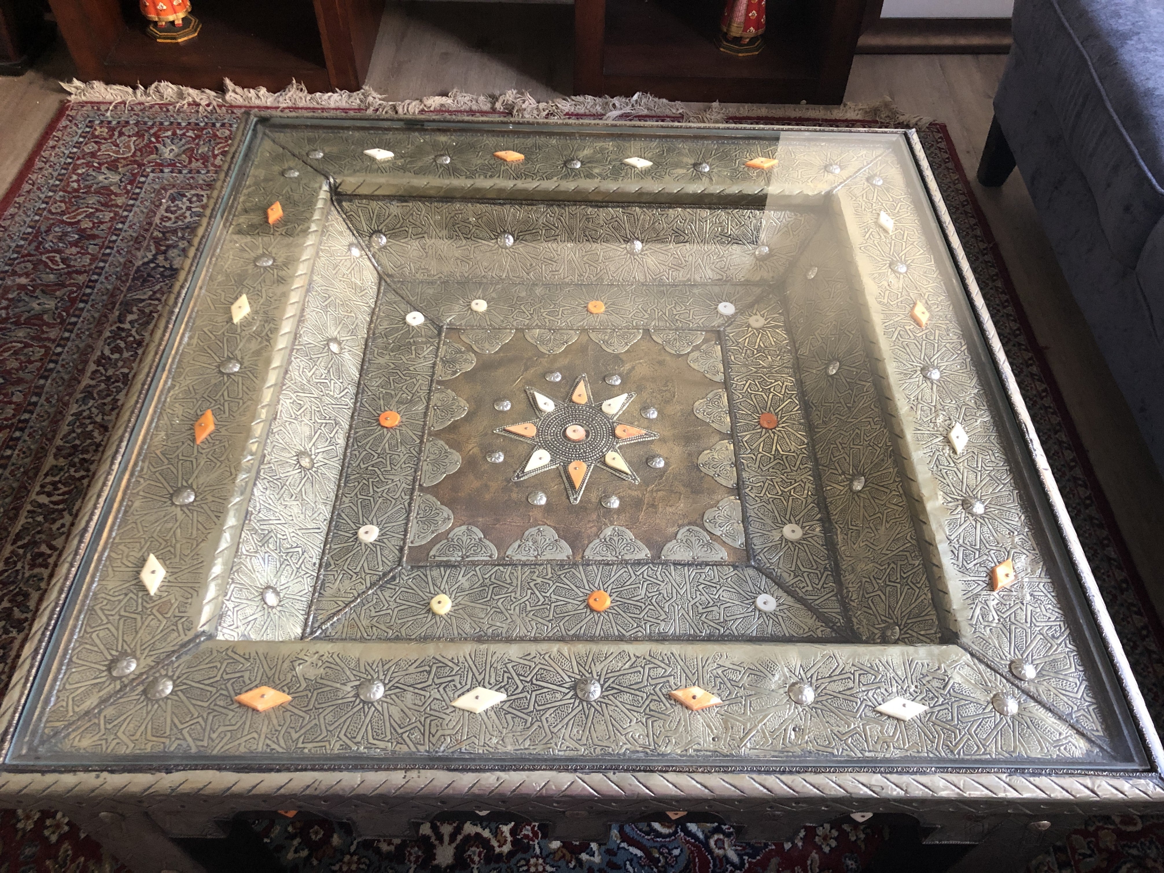 Sultan's Square Table in Silver Nickel