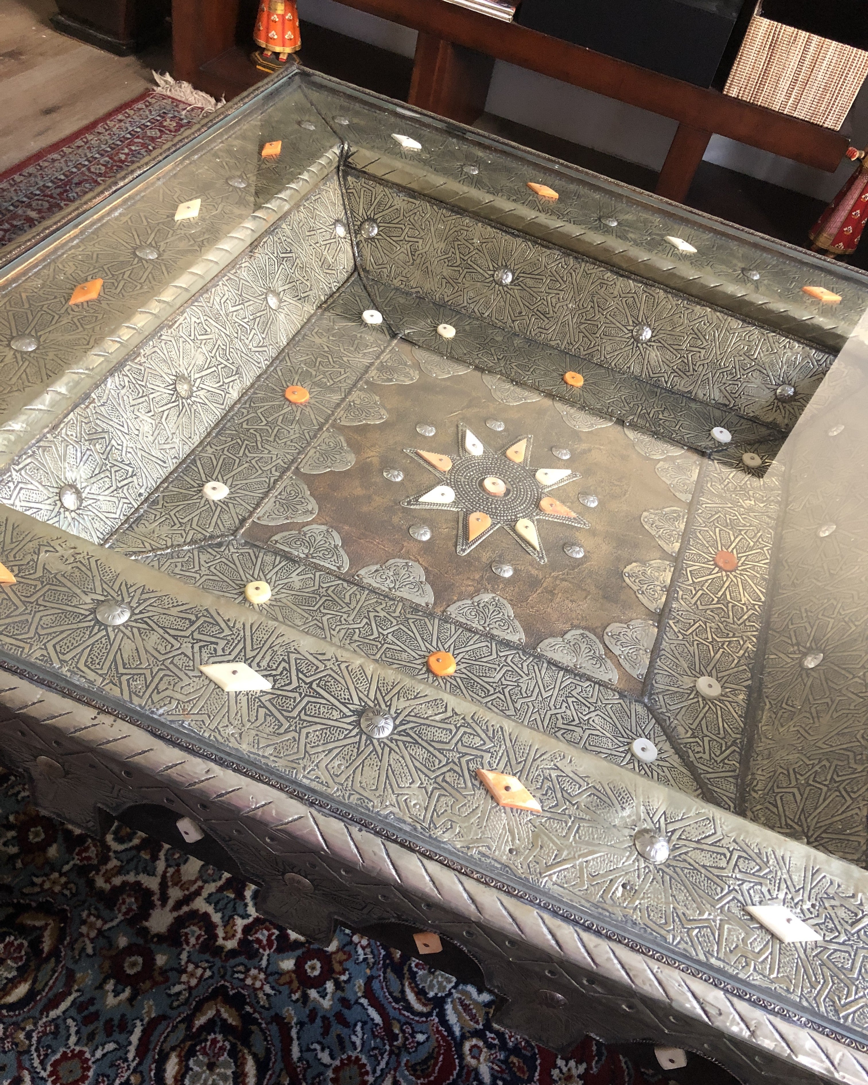 Sultan's Square Table in Silver Nickel