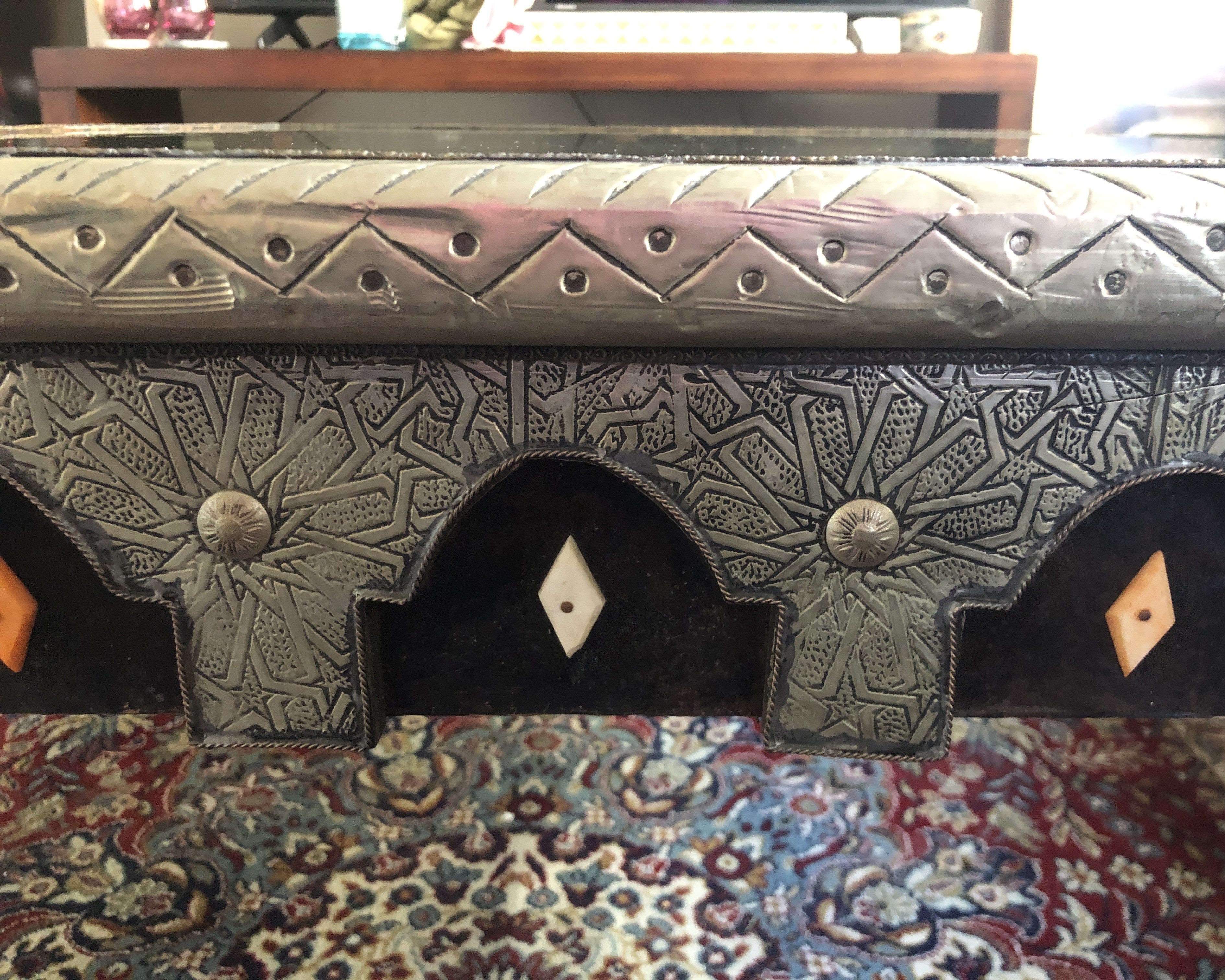 Sultan's Square Table in Silver Nickel