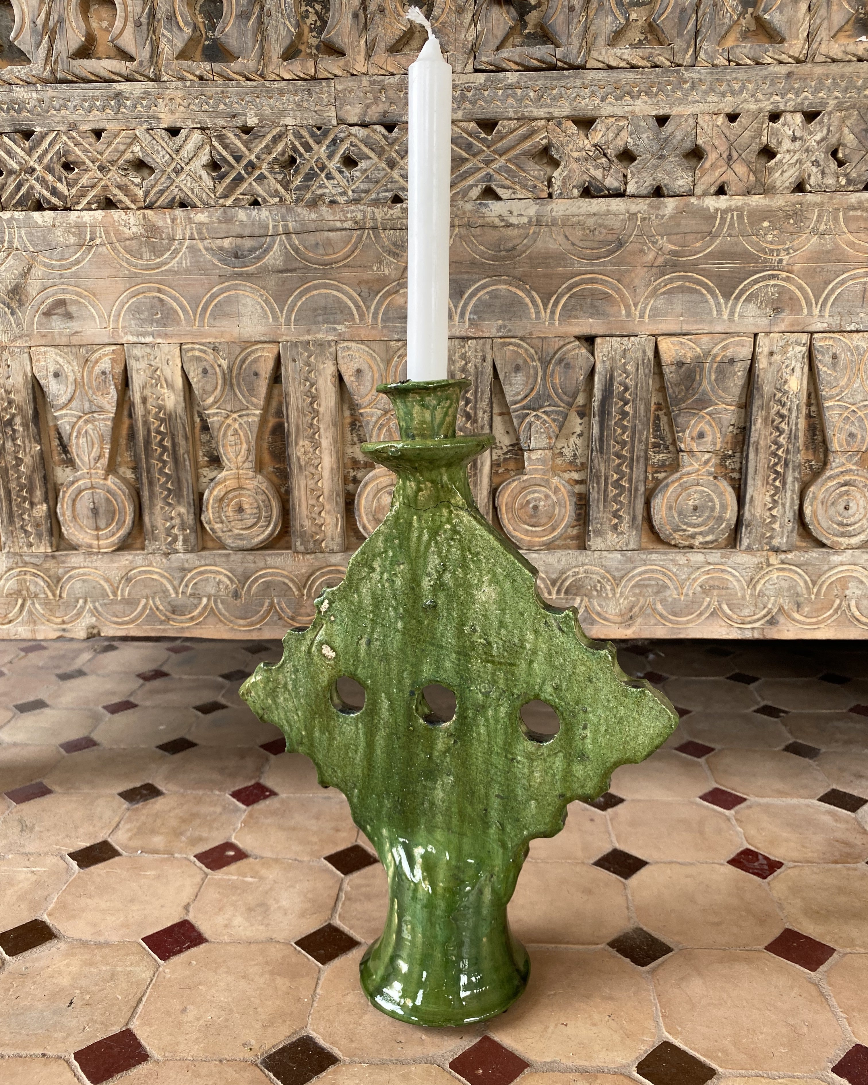 Tamegroute Traditional Desert Cross Candlestick
