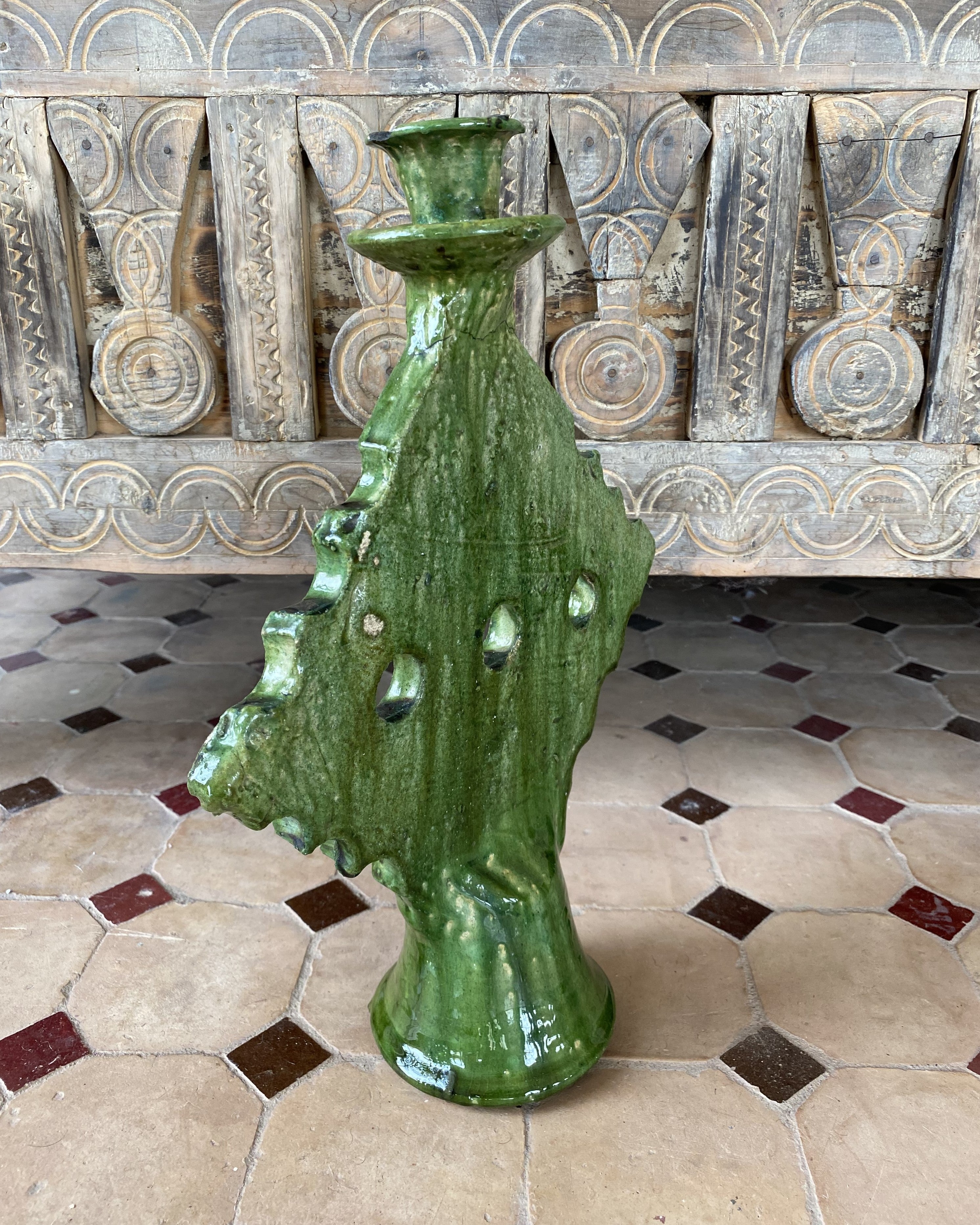 Tamegroute Traditional Desert Cross Candlestick