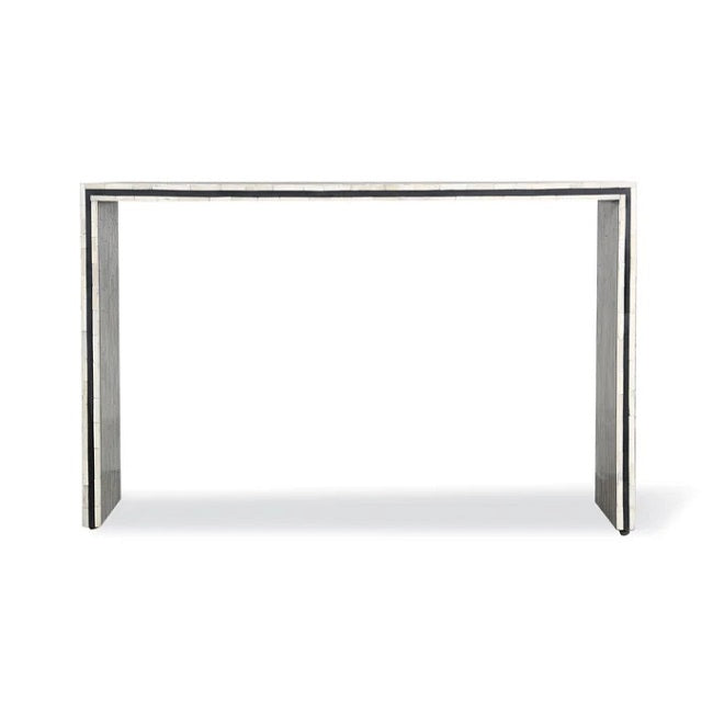 Bone Inlay Console in Stripe Black