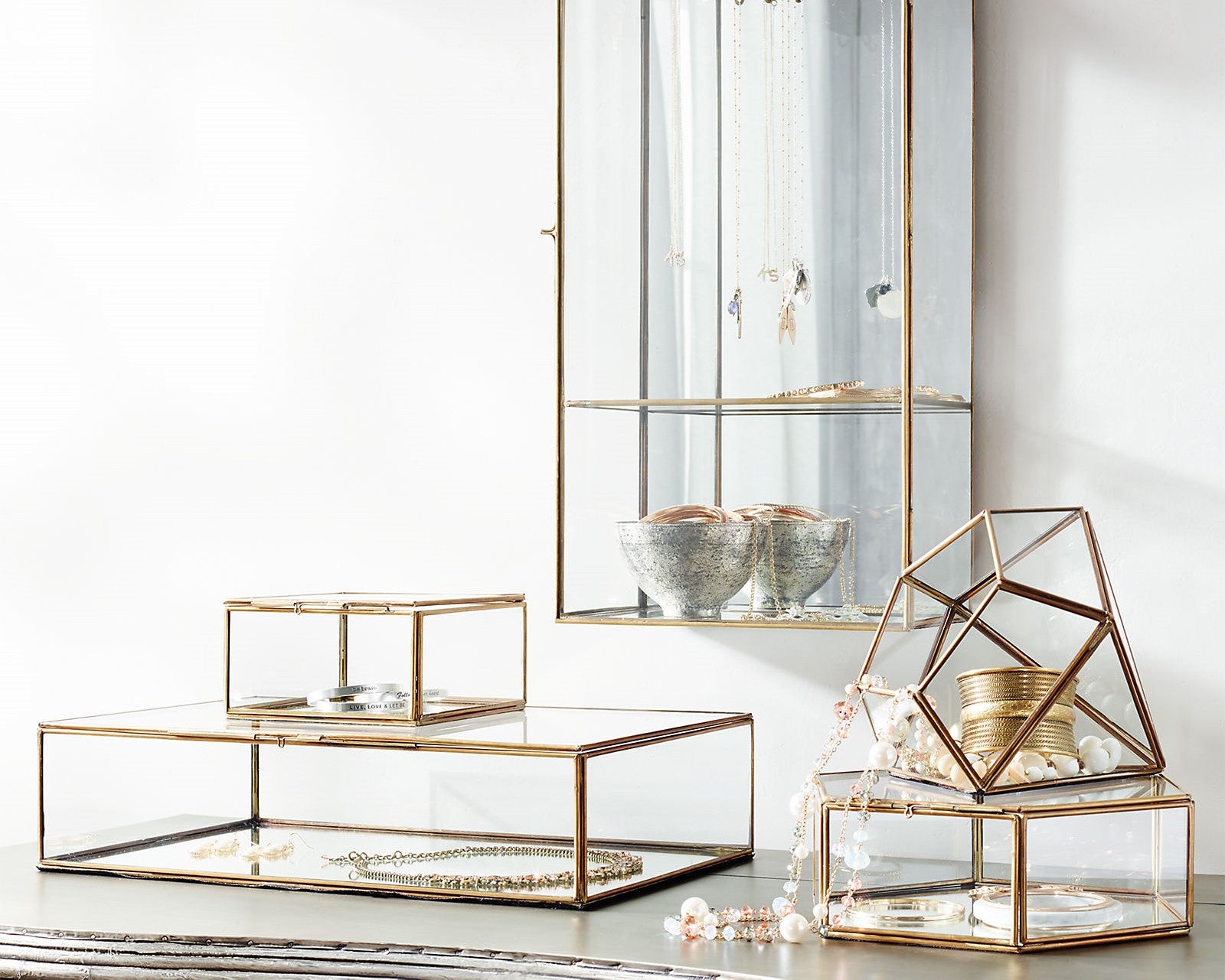 Brass & Glass Display Box  - Small