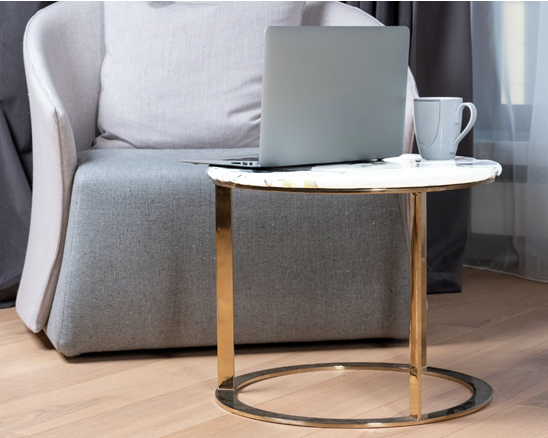 Company Nesting Table Set of 2 with Gold Legs