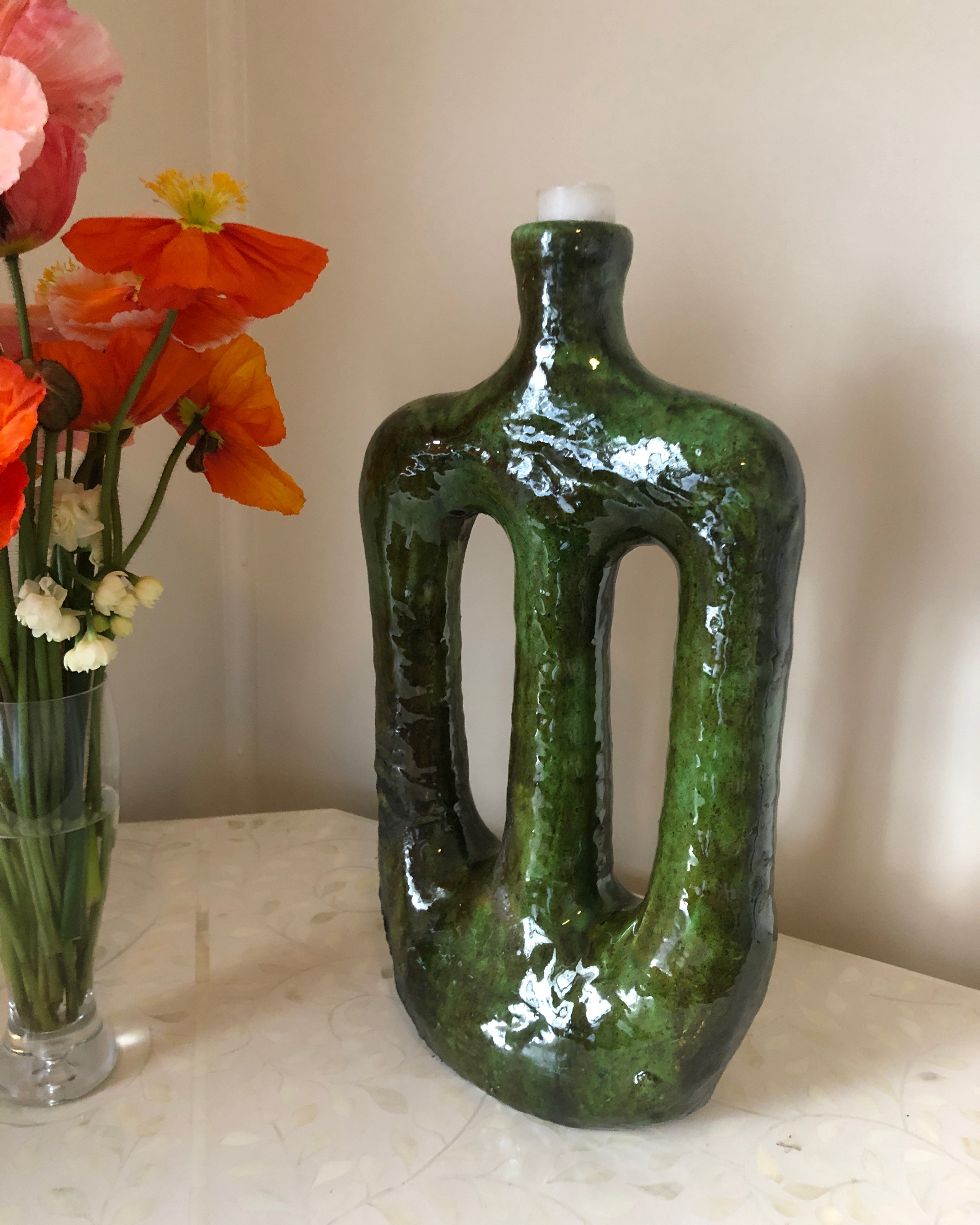 Tamegroute Abstract Triple Candleholder