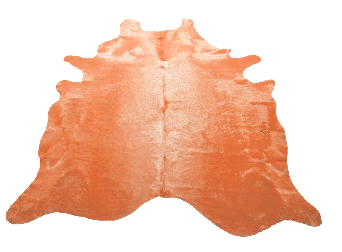 Tangerine Dyed Cow Hide Rug