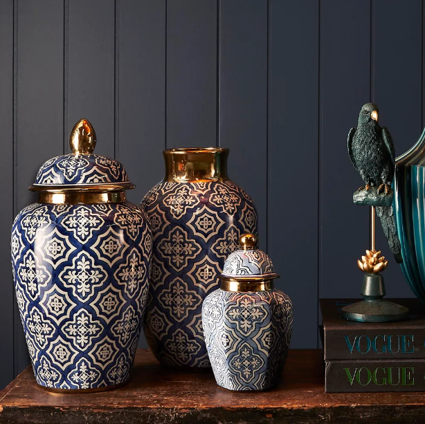 Tangier Garden Ceramic Ginger Jar
