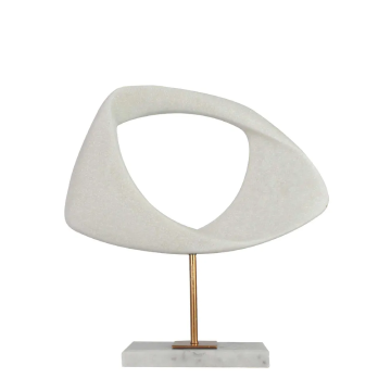 Taya Sculpture on Stand in White