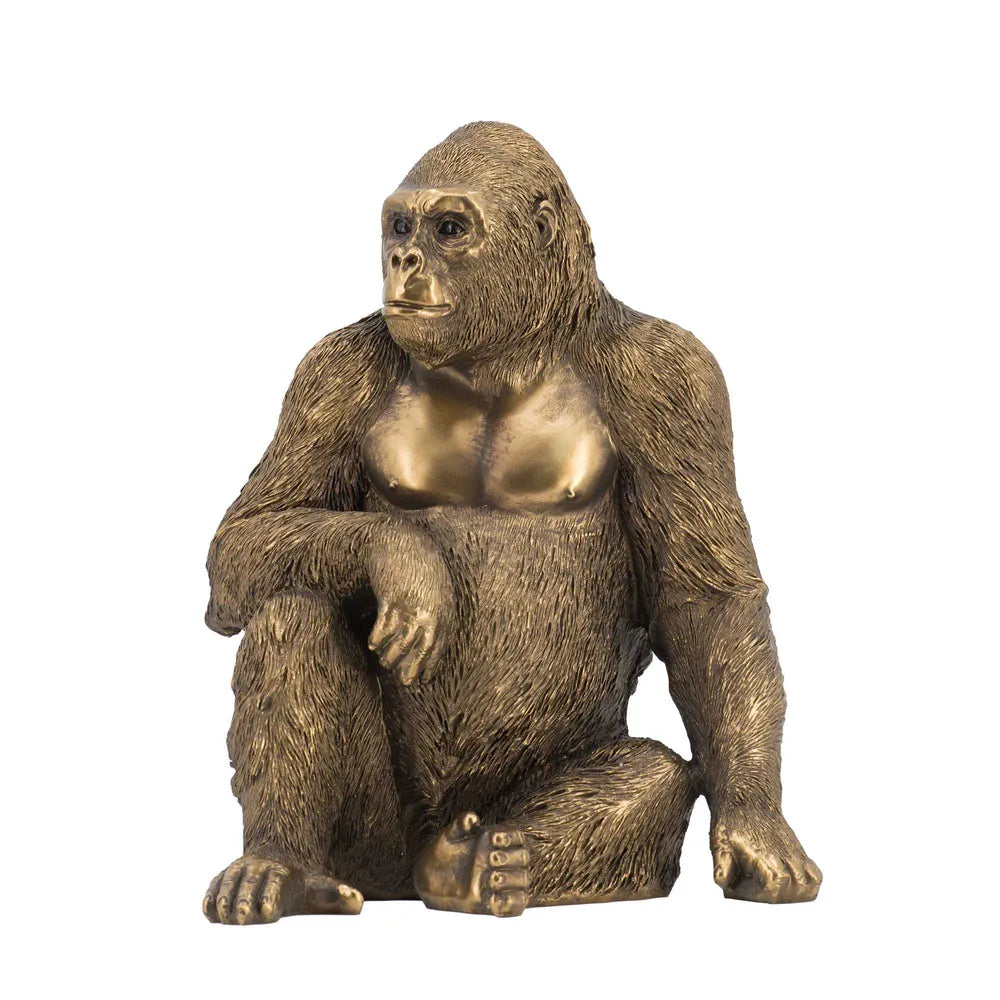 Terk Gorilla Sculpture in Gold