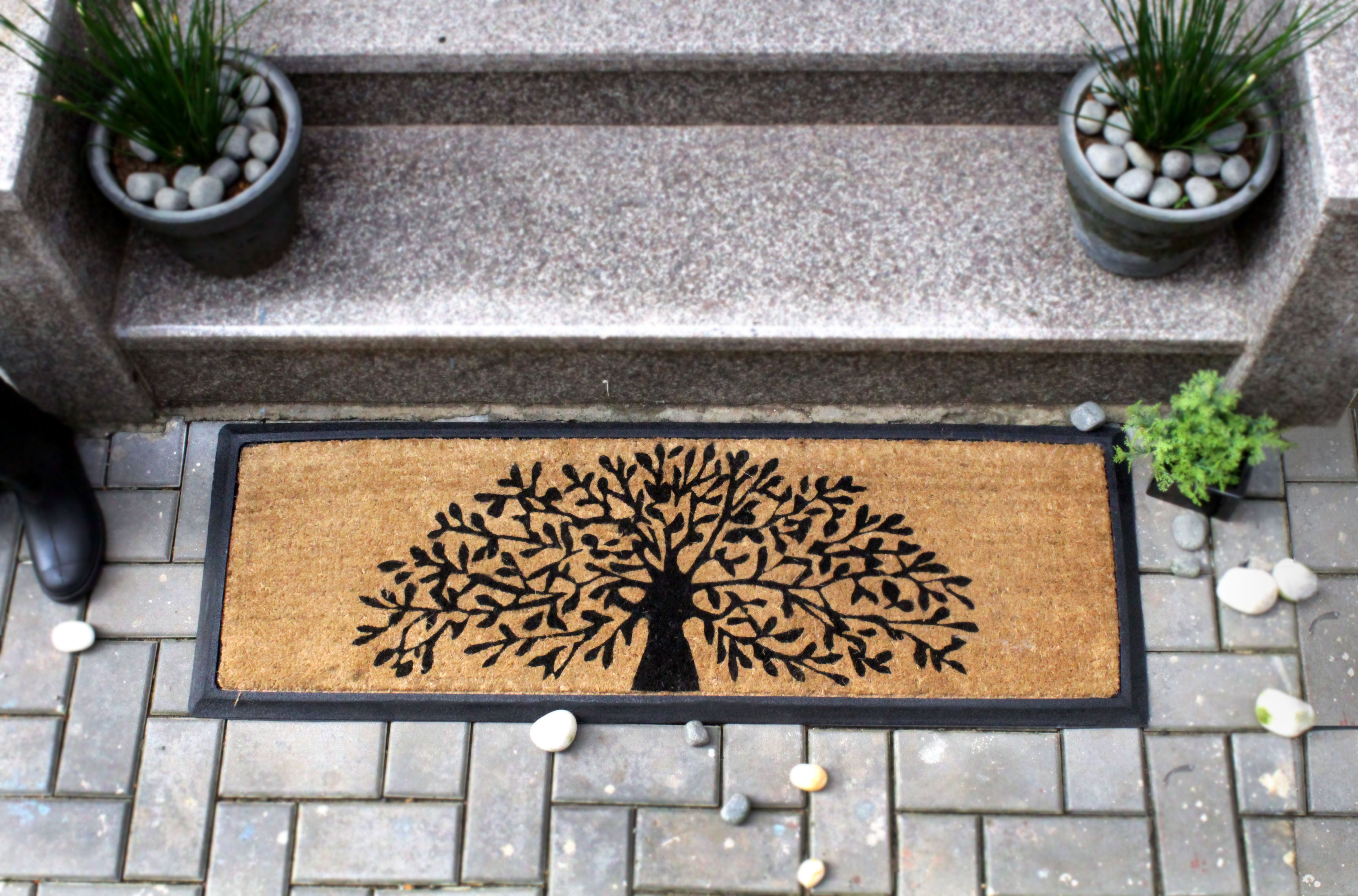Tree of Life PVC Backed Coir Door Mat