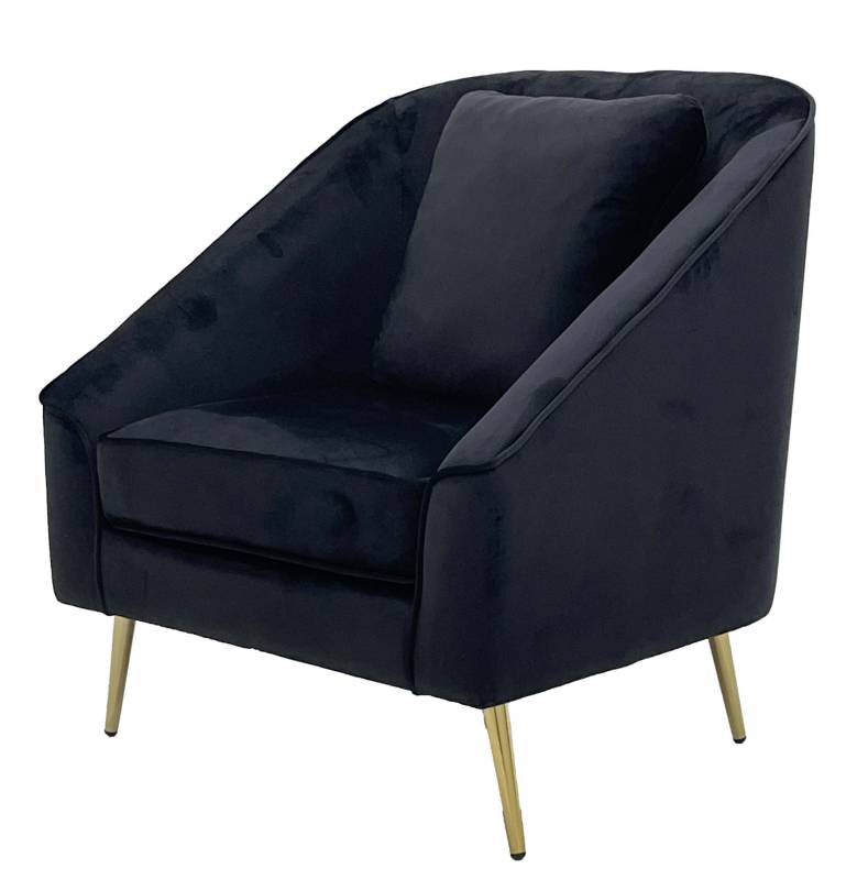 Tula Chair in Black Velvet