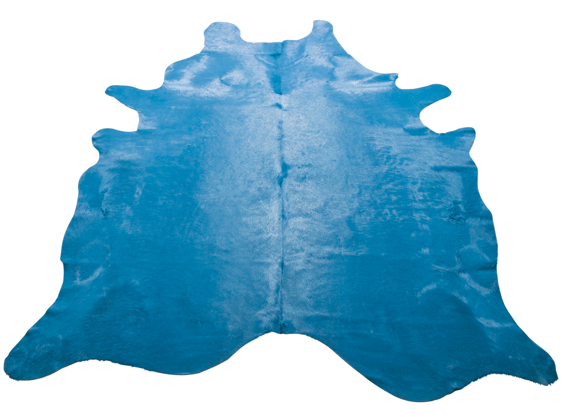 Turquoise Dyed Cow Hide Rug