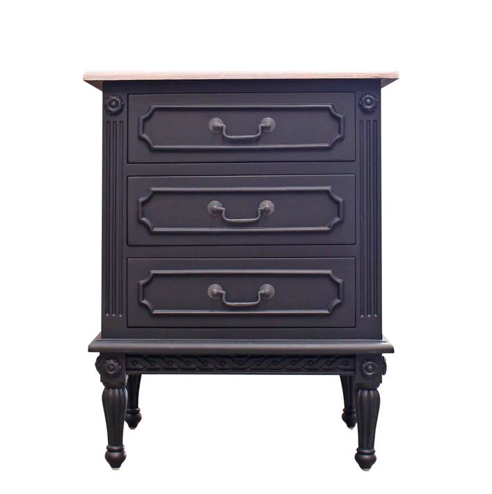 Vascalles Three Drawer Bedside