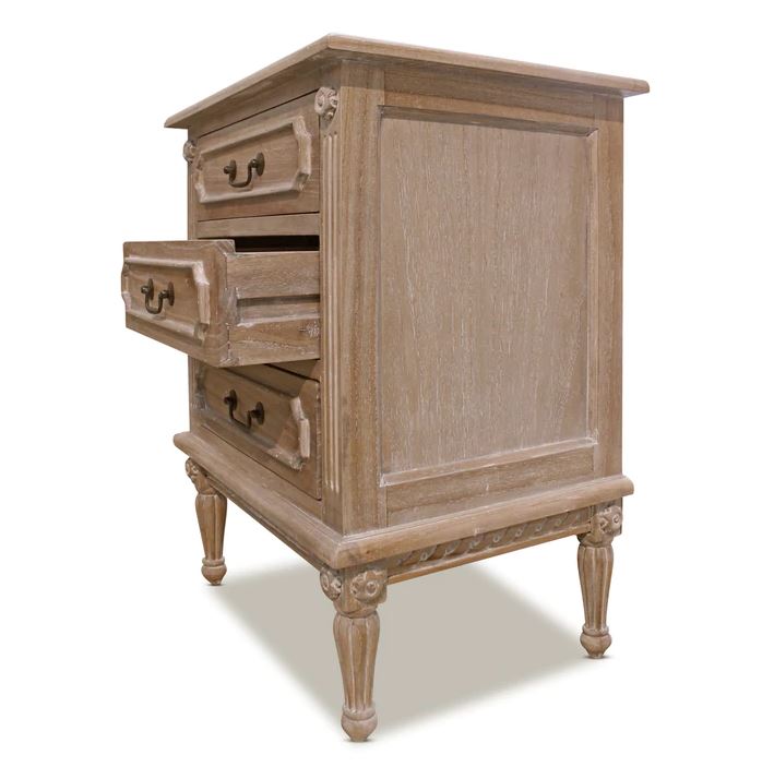 Vascalles Three Drawer Bedside