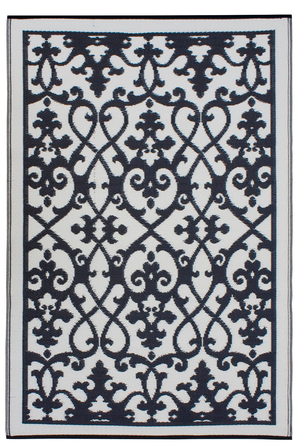 Venice Black Plastic Rug
