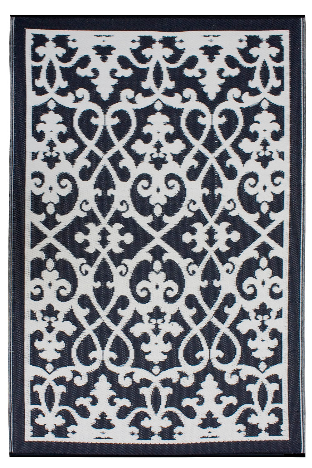 Venice Black Plastic Rug