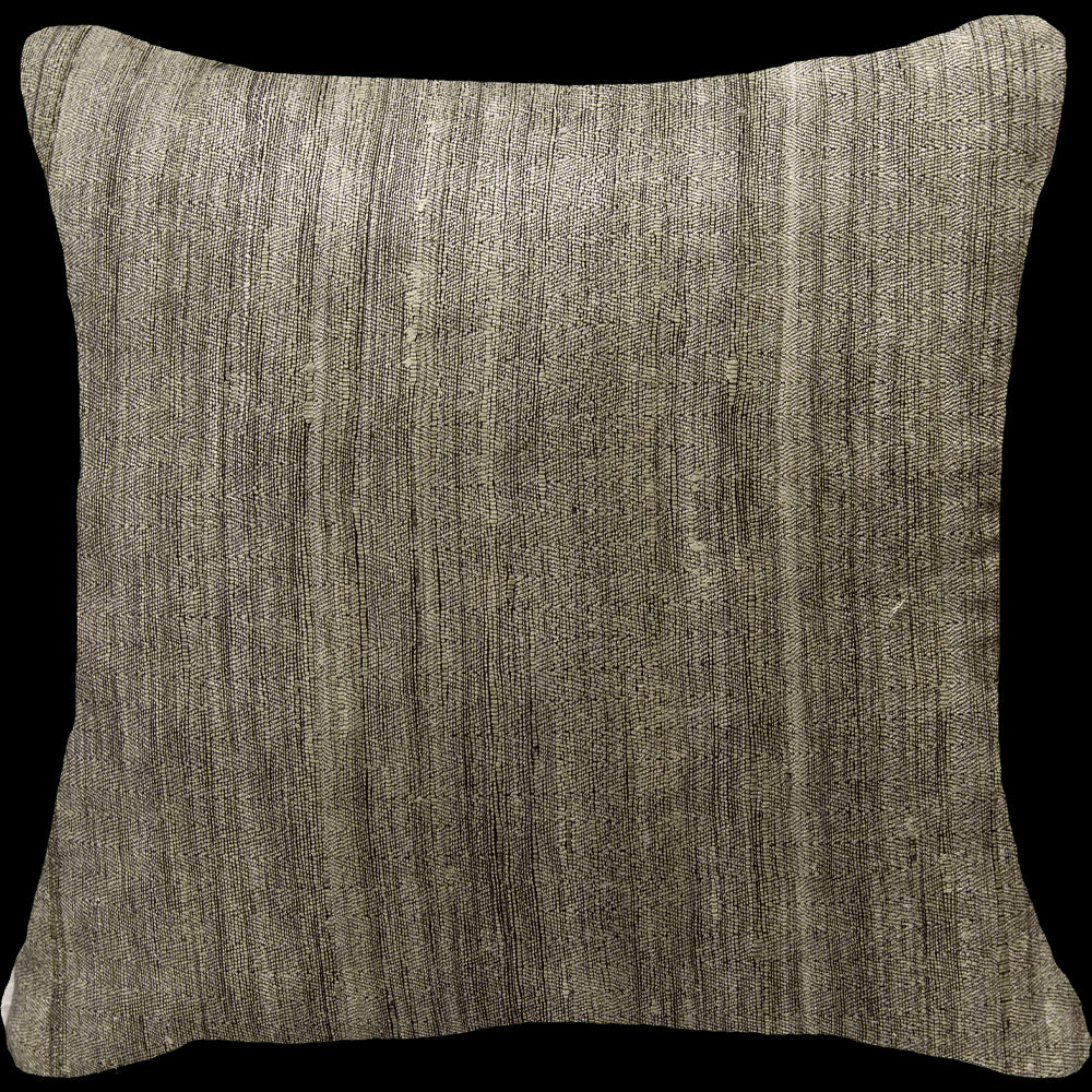 Weave Herringbone Yosemite Black Lounge Cushion in Black