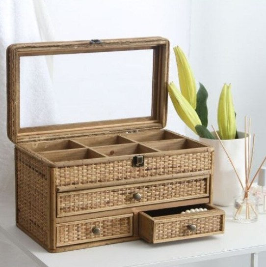 Rattan Jewellery Box