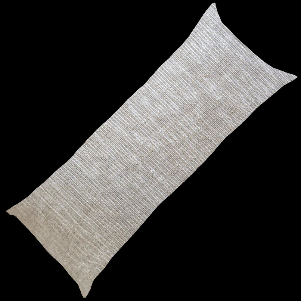 Weave Tweed Oxford Long Lumber Cushion in Natural