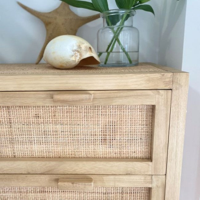 Natural Split Rattan Chest Drawers