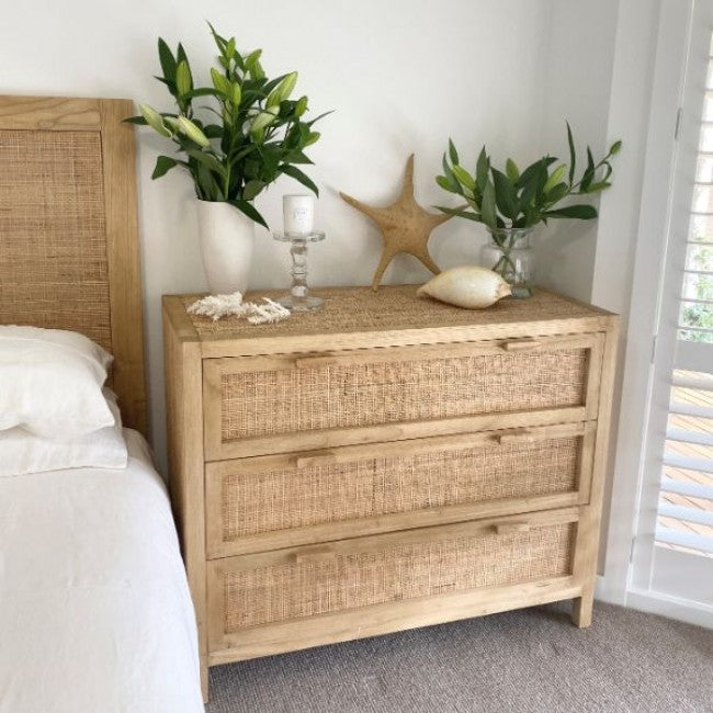 Natural Split Rattan Chest Drawers