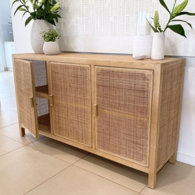Natural Split Rattan Side Board