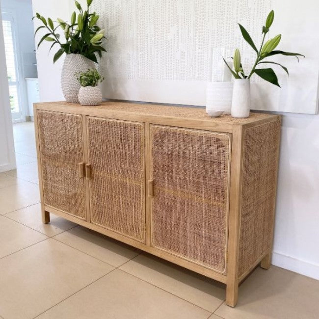 Natural Split Rattan Side Board