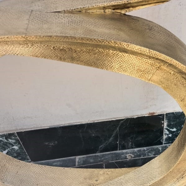 Bone Inlay Small Round Tray in Grey