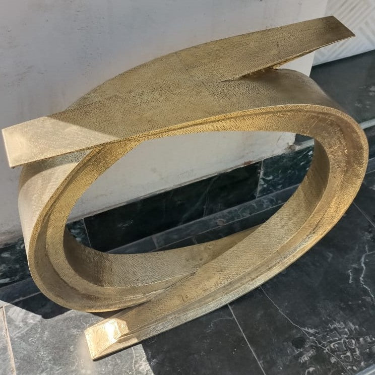Bone Inlay Small Round Tray in Grey