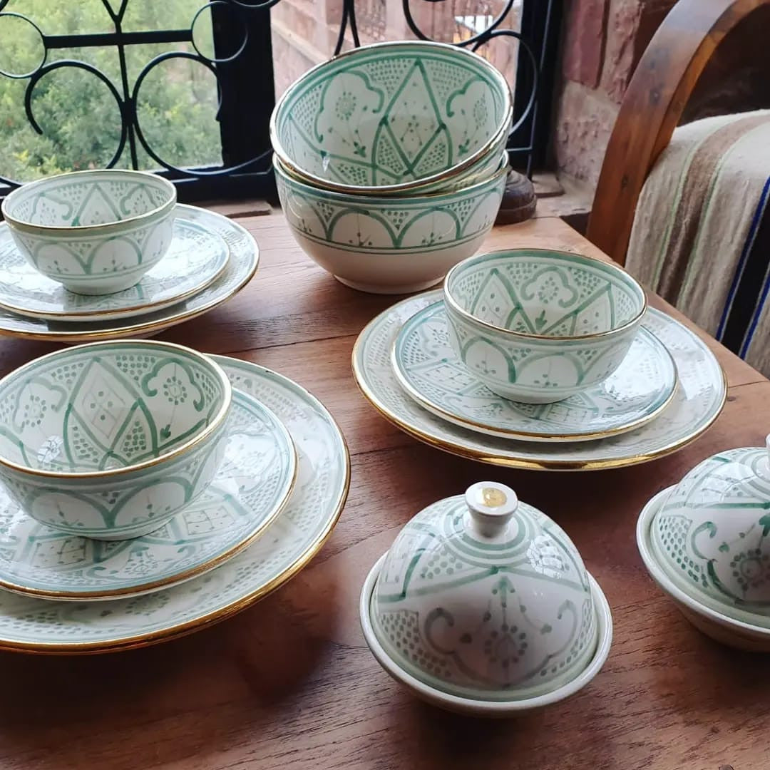 Safi Dinner Plate in Mint