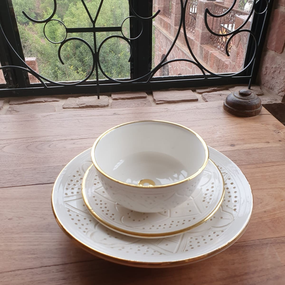 Genuine Rabat Safi Set - Large Plate, Small Plate & Bowl in White