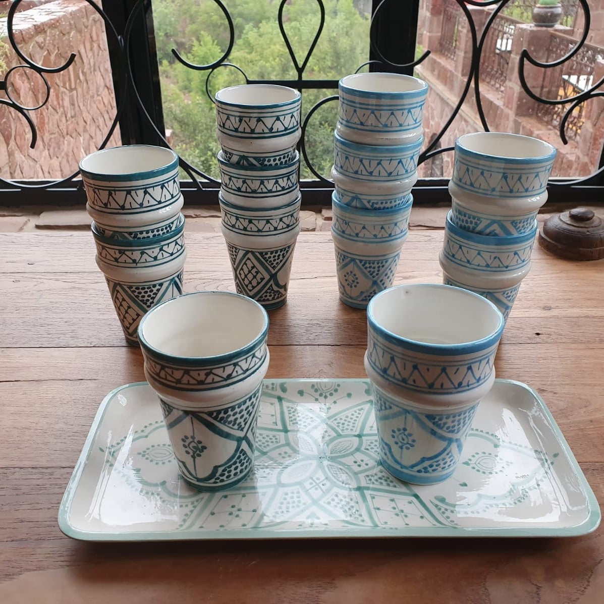 Genuine Rabat Safi Traditional Mug in Teal