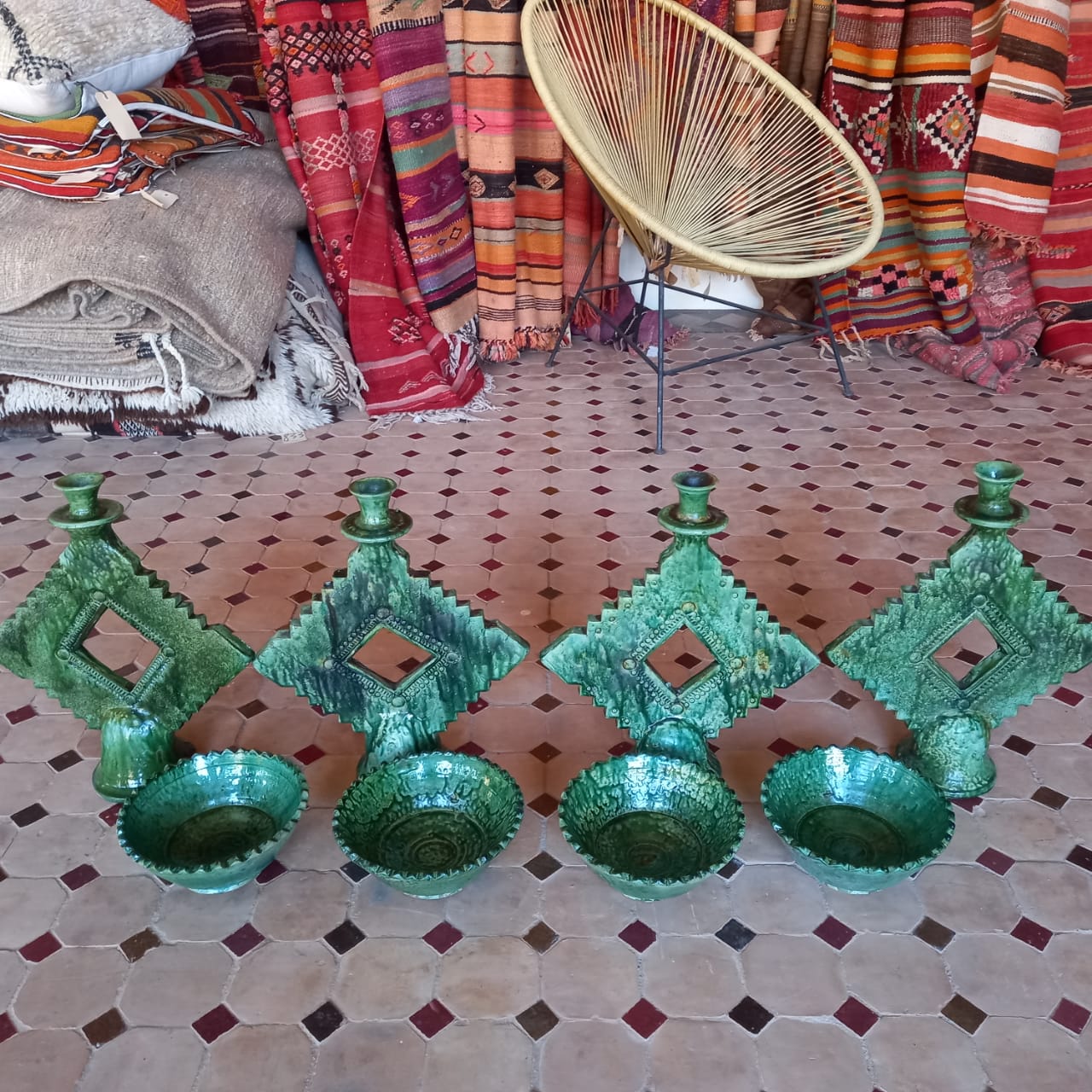 Tamegroute Traditional Desert Cross Candlestick