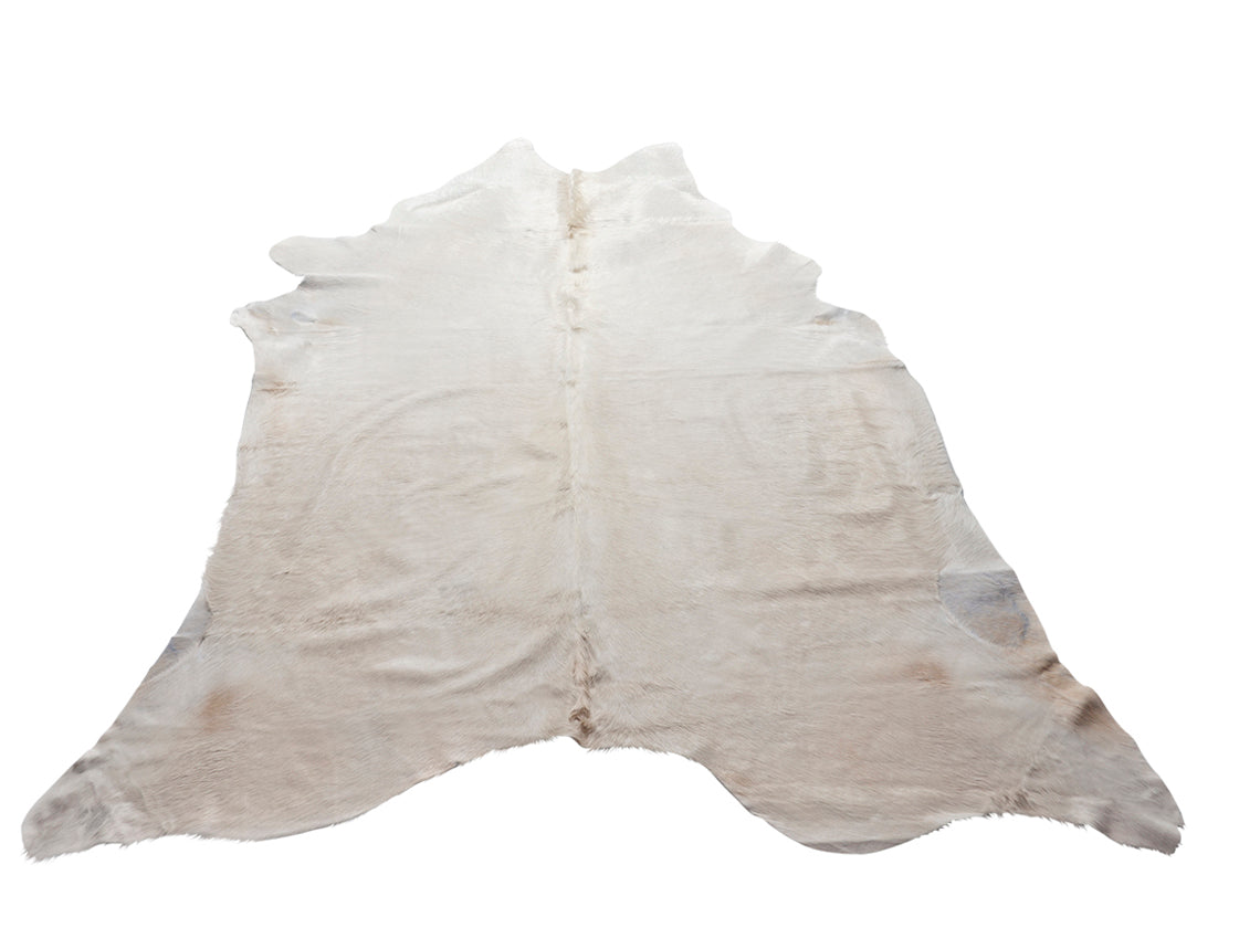 Natural Solid Cream Cow Hide Rug