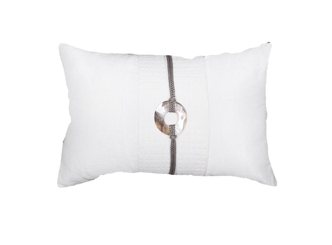 Shell Tassel Cross Patch Lumber Cushion