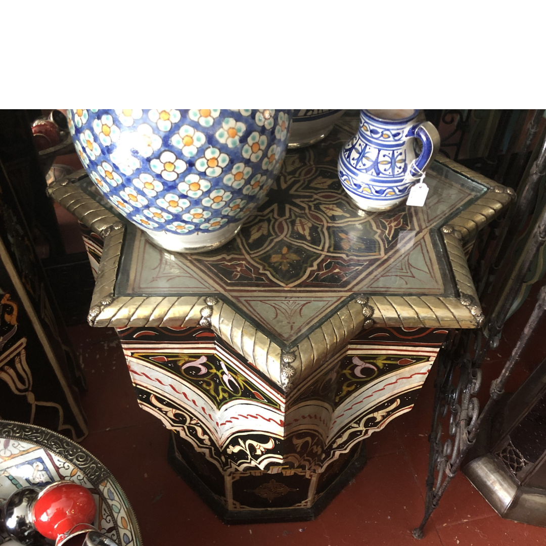 Handpainted Star Side Table
