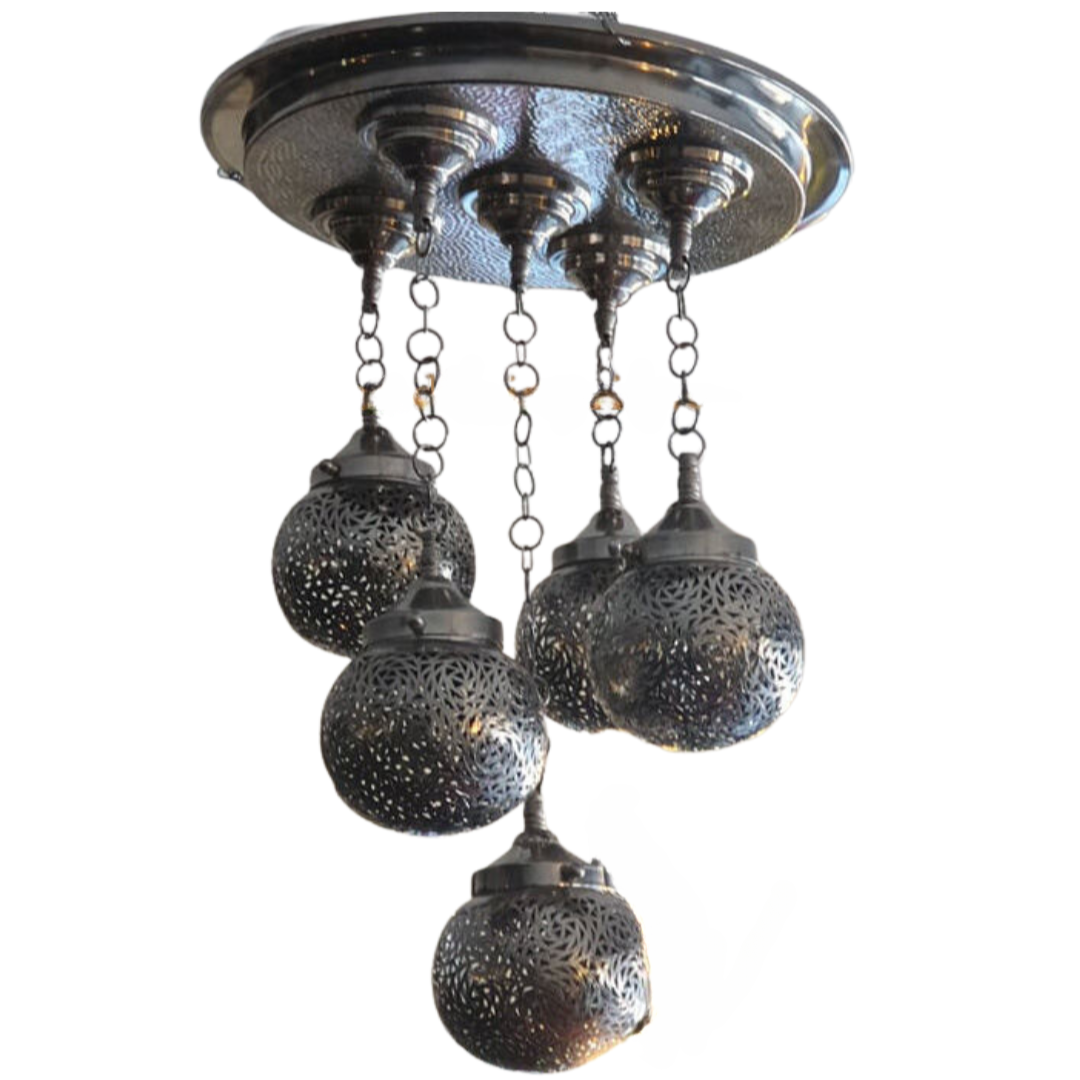 Moroccan Fretwork Pendant Cluster