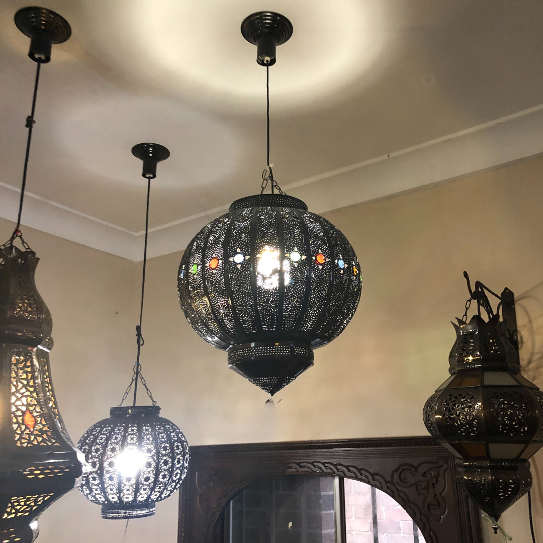Genuine Moroccan Fretwork Pendant Light Shade - Machluf