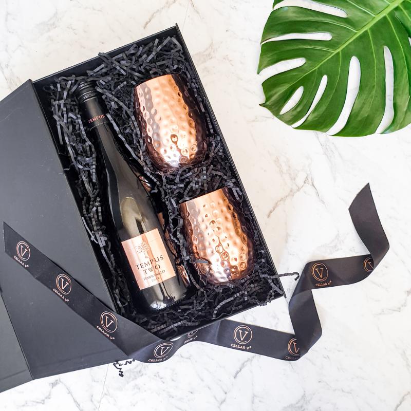 Manhattan Wine & Copper Glass Gift Box