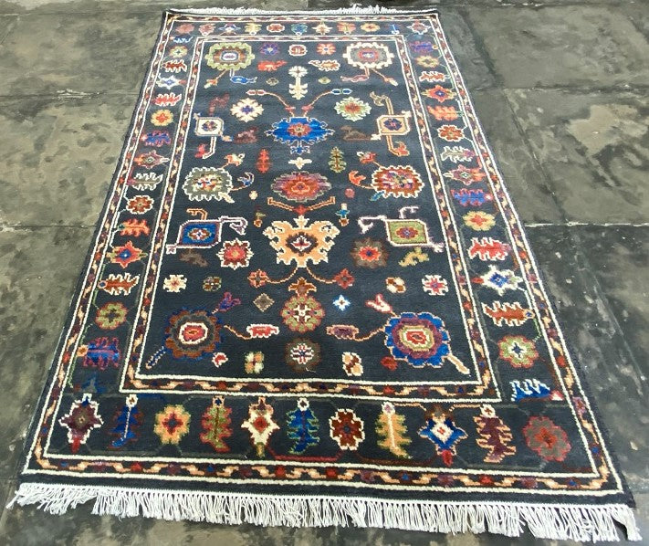 Ebony 100% NZ Wool Oushak Rug