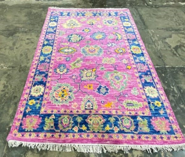 Cerise 100% NZ Wool Oushak Rug