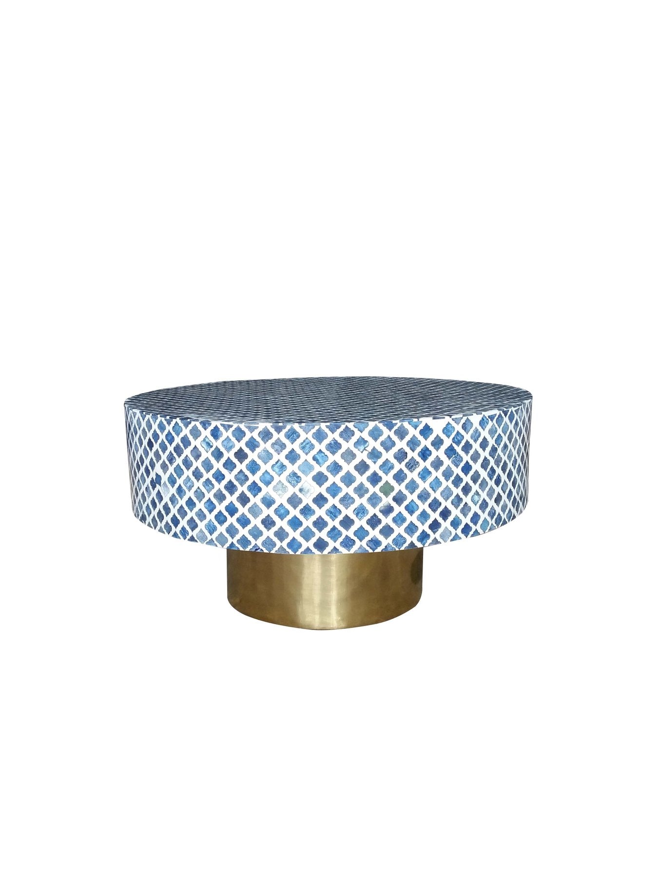 Bone Inlay Hannah Coffee Table in Blue