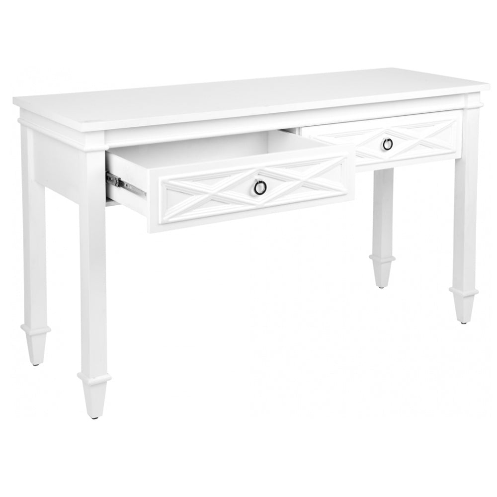 Plantation Console Table in White