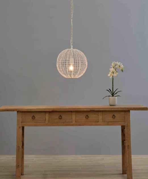 Wire Weave Ball Light Pendant