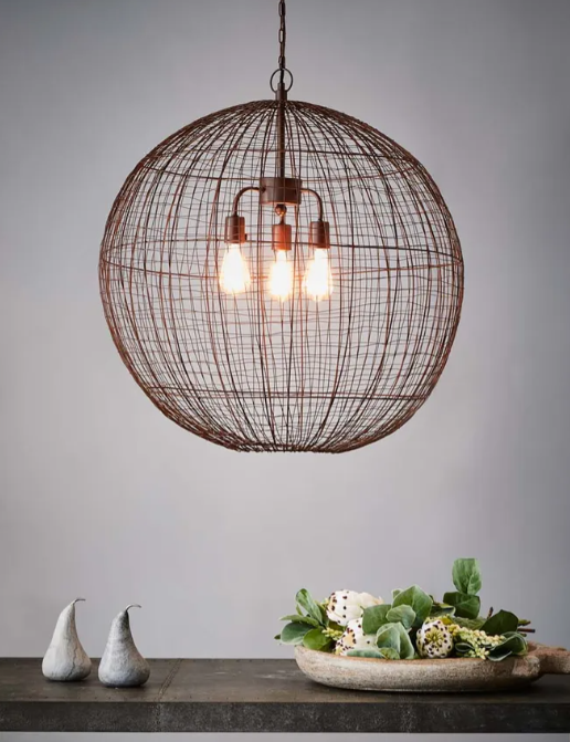Wire Weave Ball Light Pendant