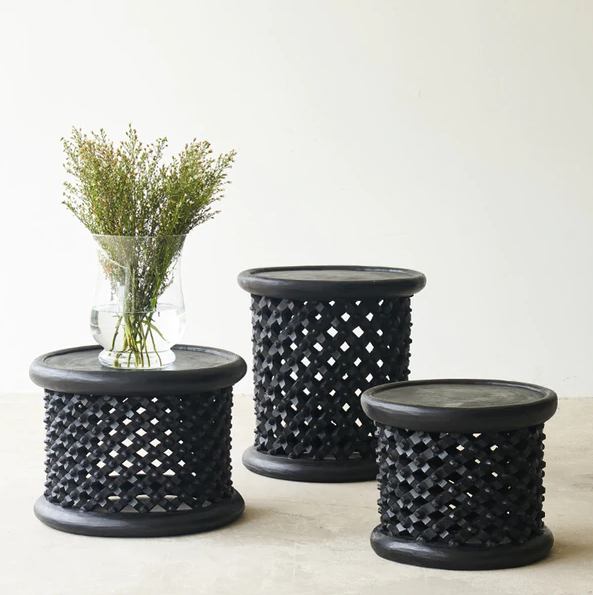 Bamileke Side Table in Black