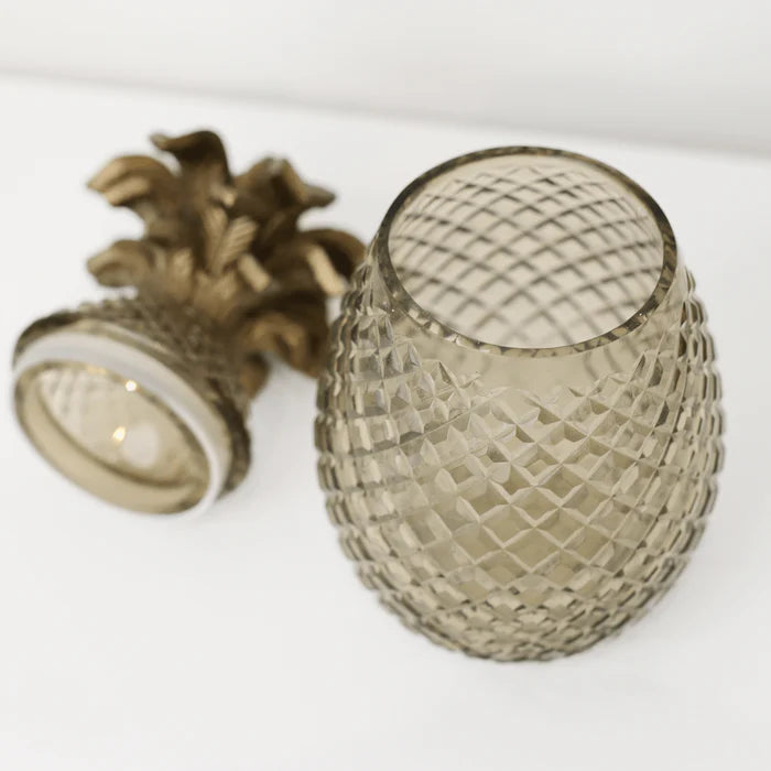Cut Glass Pineapple Lidded Jar